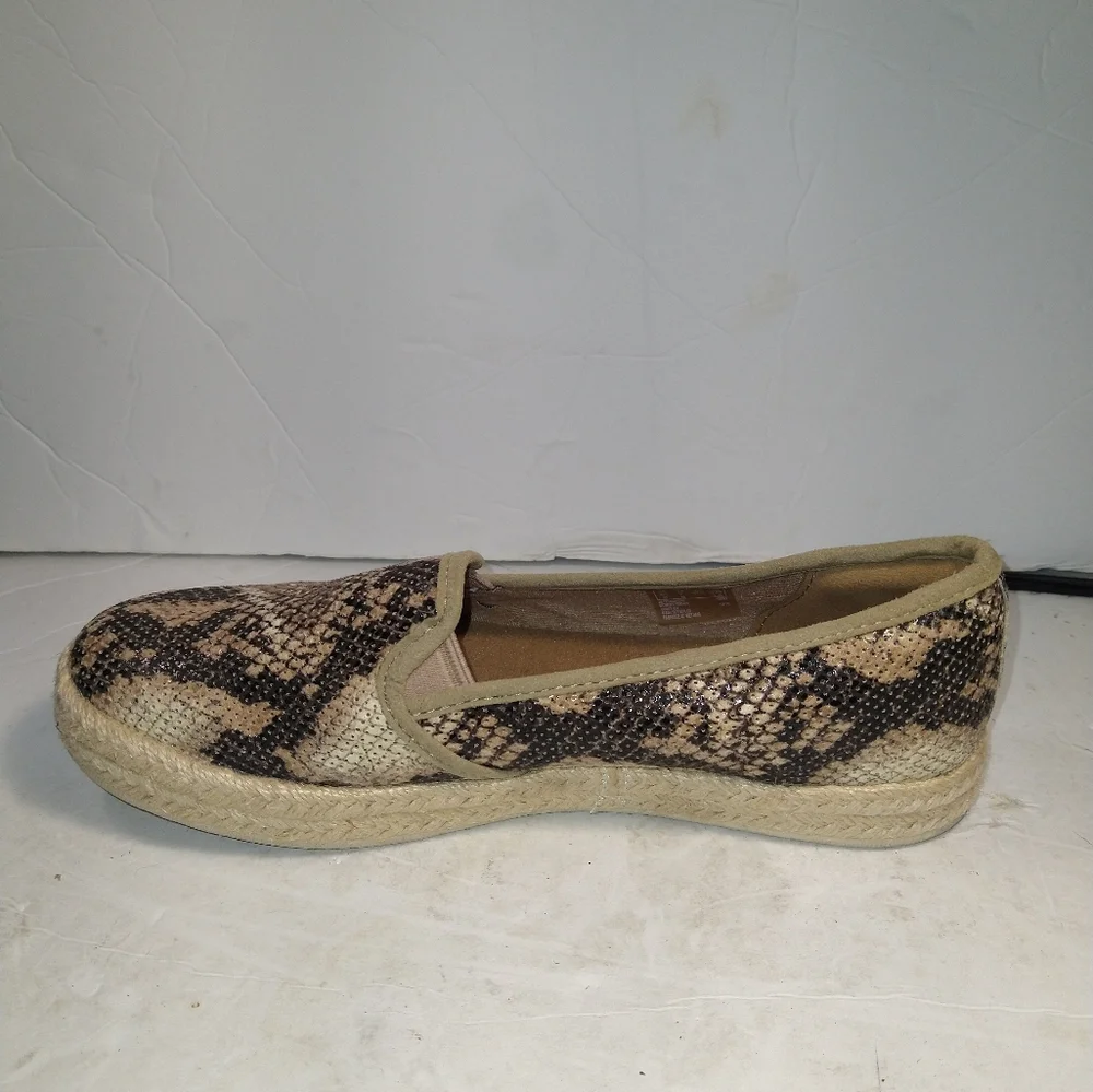 Clarks Azella Theoni Snakeskin Espadrille Slip on Loafer Flats Women's sz 7M